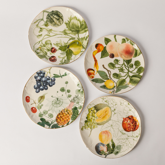 Abundance Fruit Plates (Set of Four)
