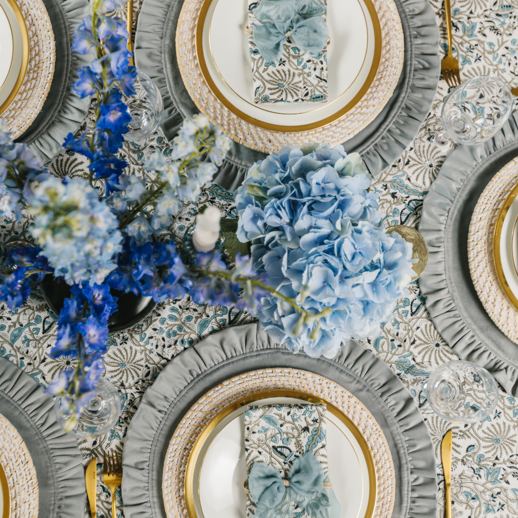 Mink Velvet Ruffle Placemat