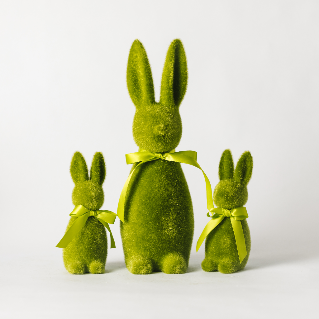 Large Moss Green Easter Bunny