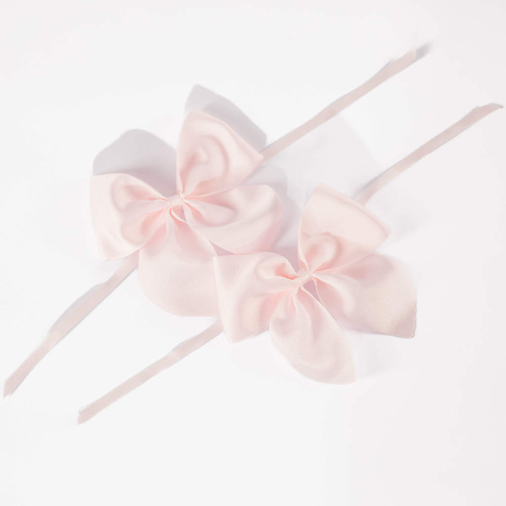 Pastel Pink Grosgrain Napkin Bows (Set of Two)