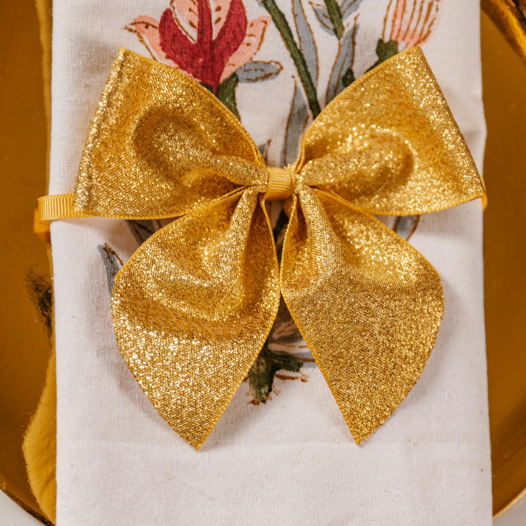 Gold Napkin Bows (Set of Two)