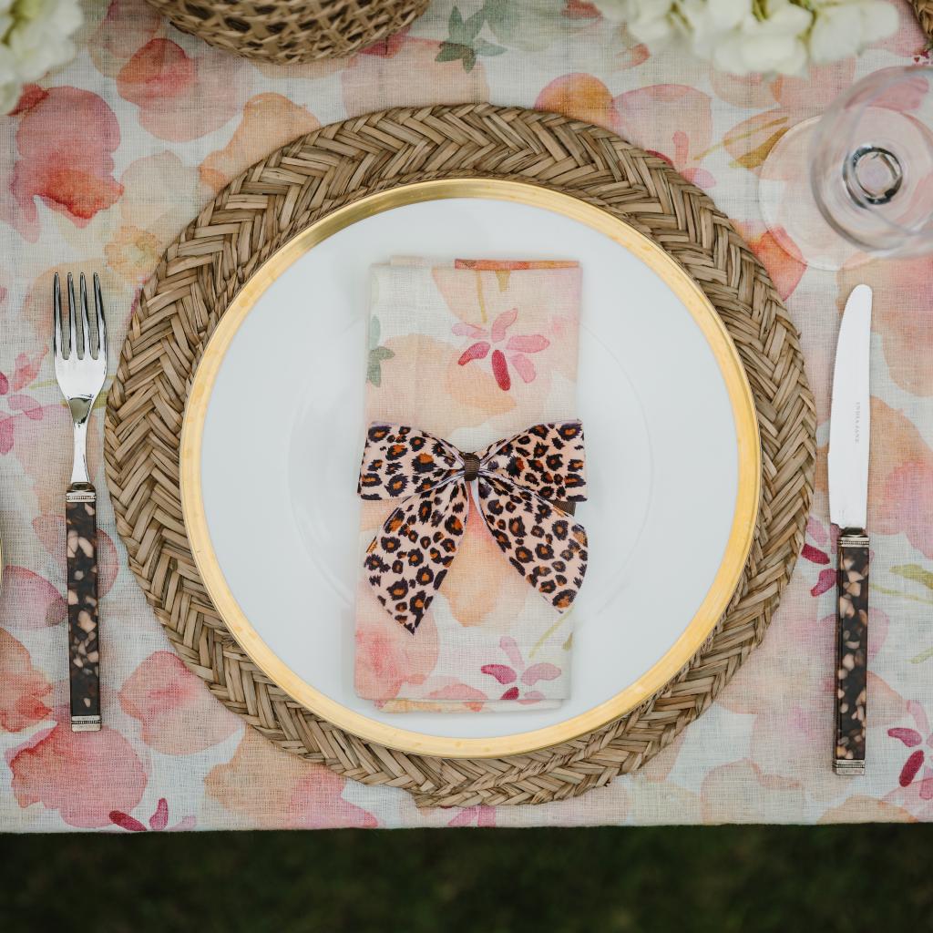 Peaches and Cream Linen Napkins (Set of Two)