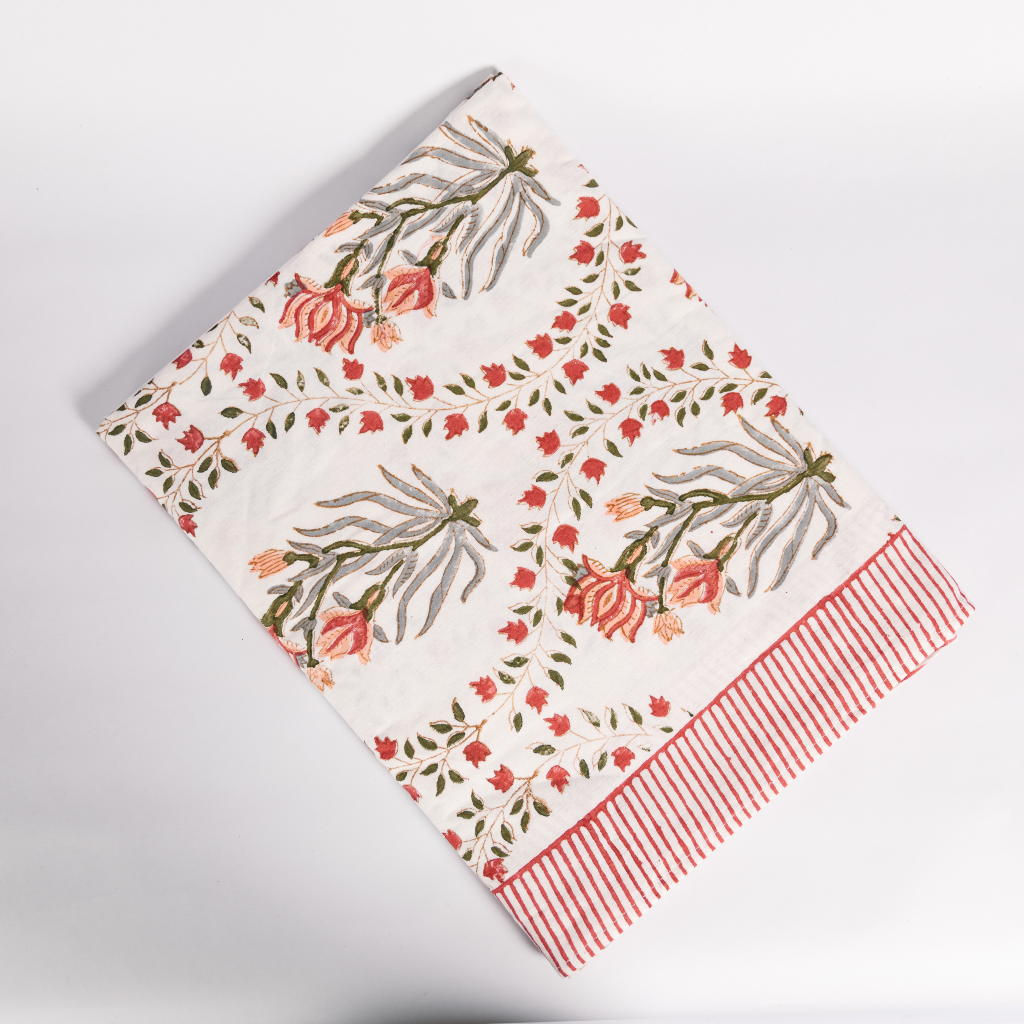 Ruby Blossom Tablecloth