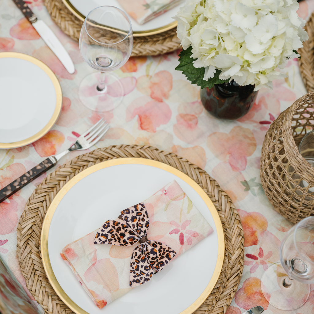 Peaches and Cream Linen Napkins (Set of Two)