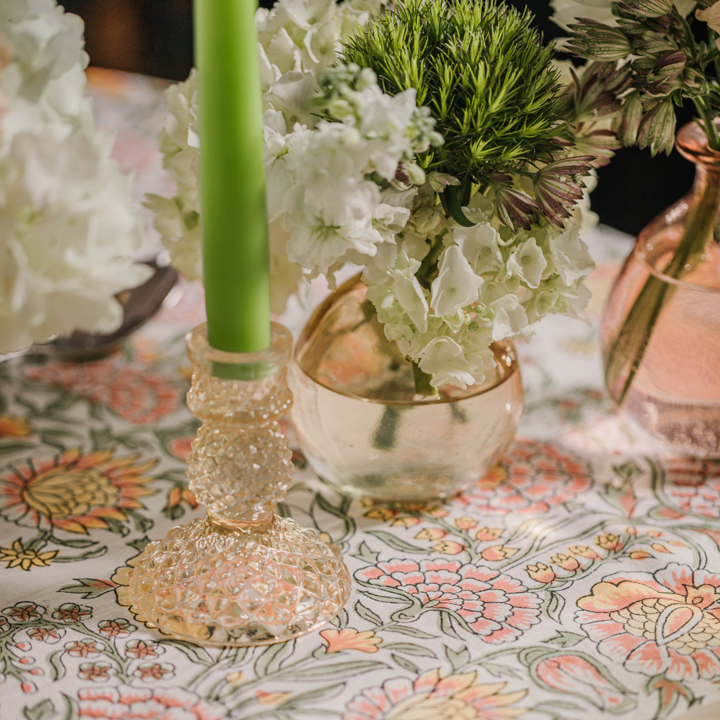 Spring Green Taper Dinner Candle Set